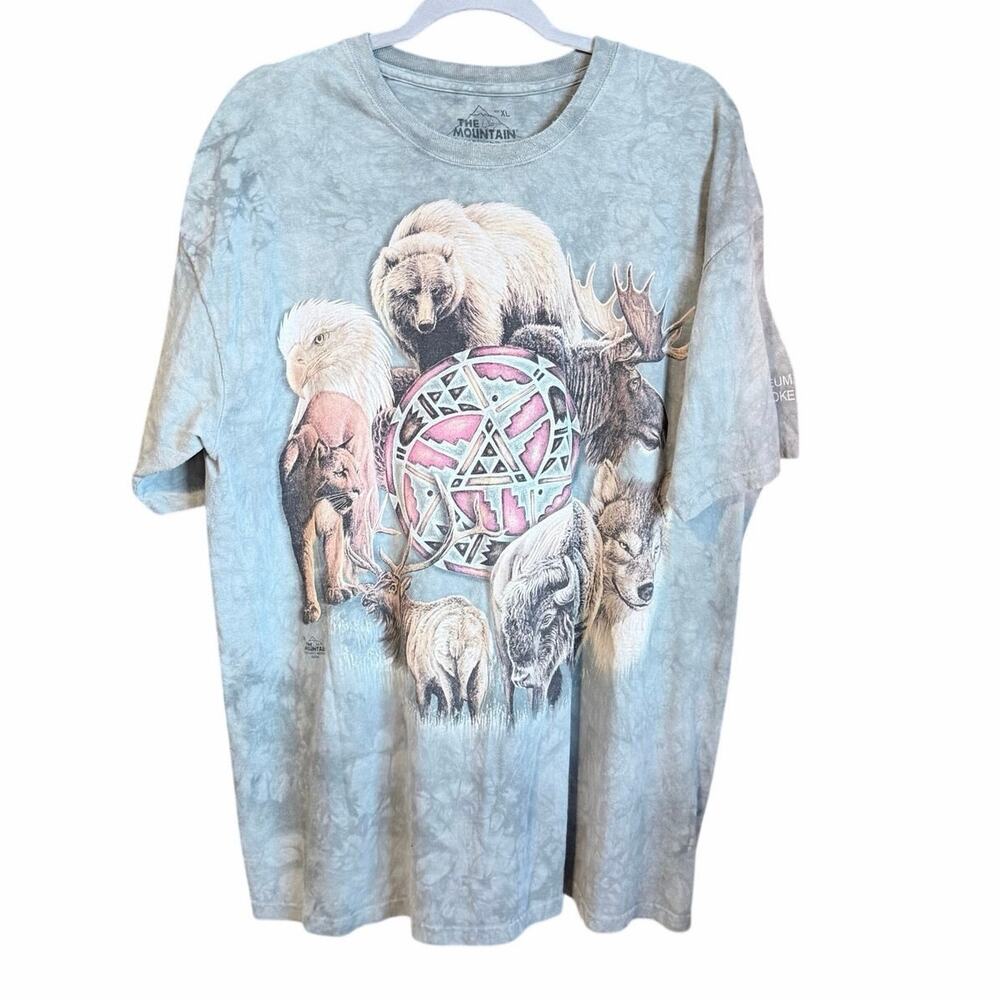 The Mountain XL Wildlife Graphic T-Shirt Museum of the Cherokee Indian USA made